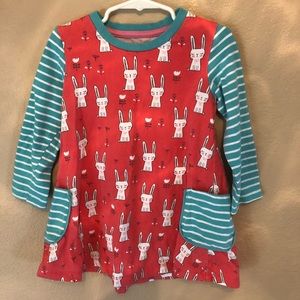 Hannah Andersson style  bunny stripe dress